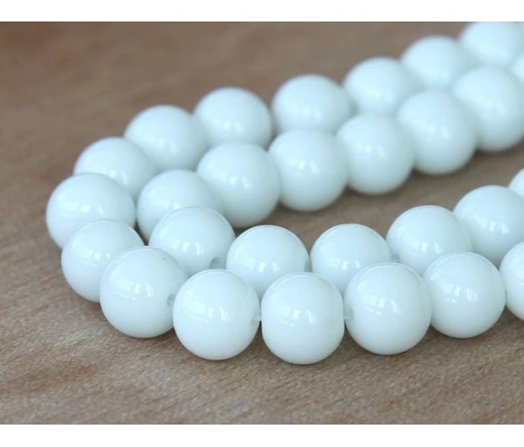 Clear Glass Beads, 10mm Smooth Round - Golden Age Beads